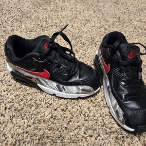 *Size 10C* Nike Air Max*Kids Black and Red Sneakers